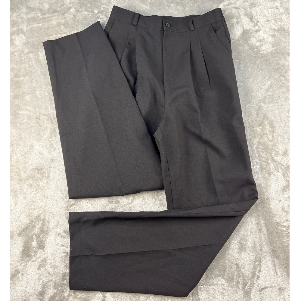 Briggs Dress Pants Womens 10 Black Pleated High Rise